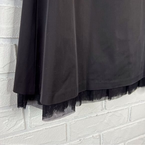 Rw & Co. Black Satin Tulle Strapless Midi Dress 0 - Picture 9 of 13